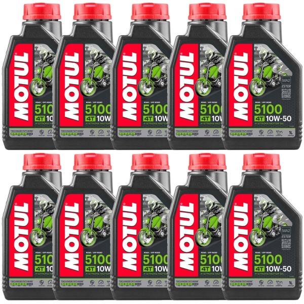 Set 10 Buc Ulei Motor Motul 5100 4T 10W-50 MA2 1L 104074